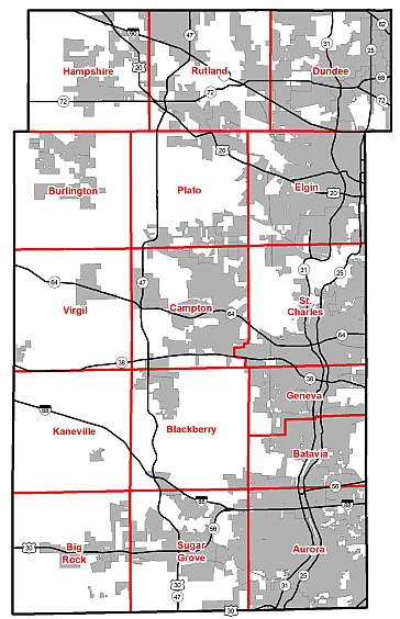 Kane County Zoning Atlas - Click on Section For Detail