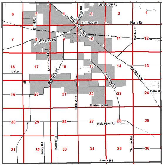 Burlington Township Zoning Atlas - Click on Section For Detail